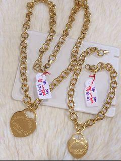 18K Japan Tco blet and necklace