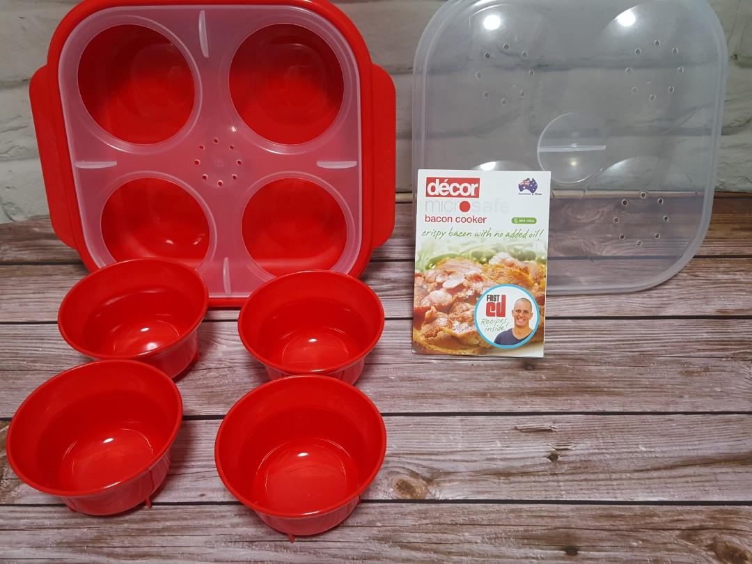 [全新]澳洲購入 澳洲製 Decor Microsafe Steam Egg Poacher 微波水煮荷包蛋 微波爐專用, 家具及居家用品
