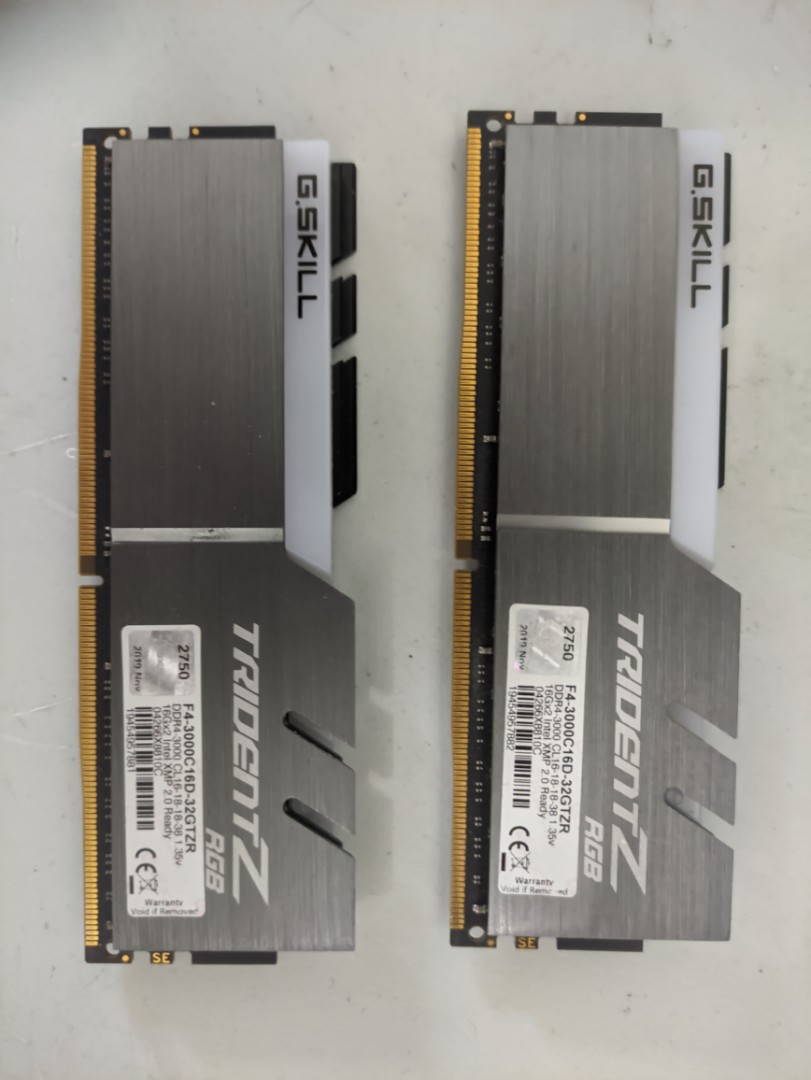 32GB Gskill Trident Z RGB 3000 DDR4 Ram Computers Tech Parts
