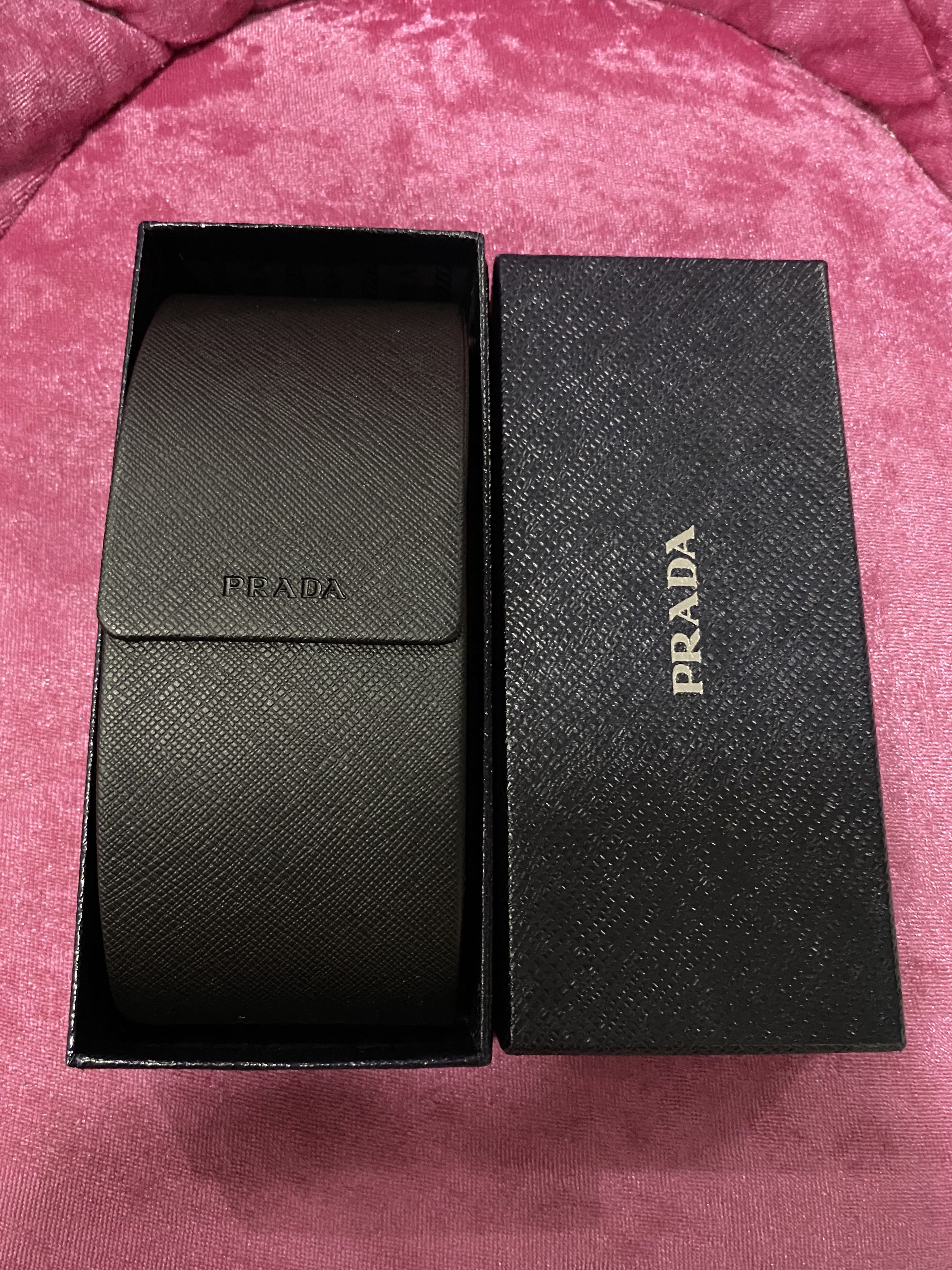 Auth Prada Sunglasses Case and Box, Women's Fashion, Watches & Accessories,  Sunglasses & Eyewear on Carousell