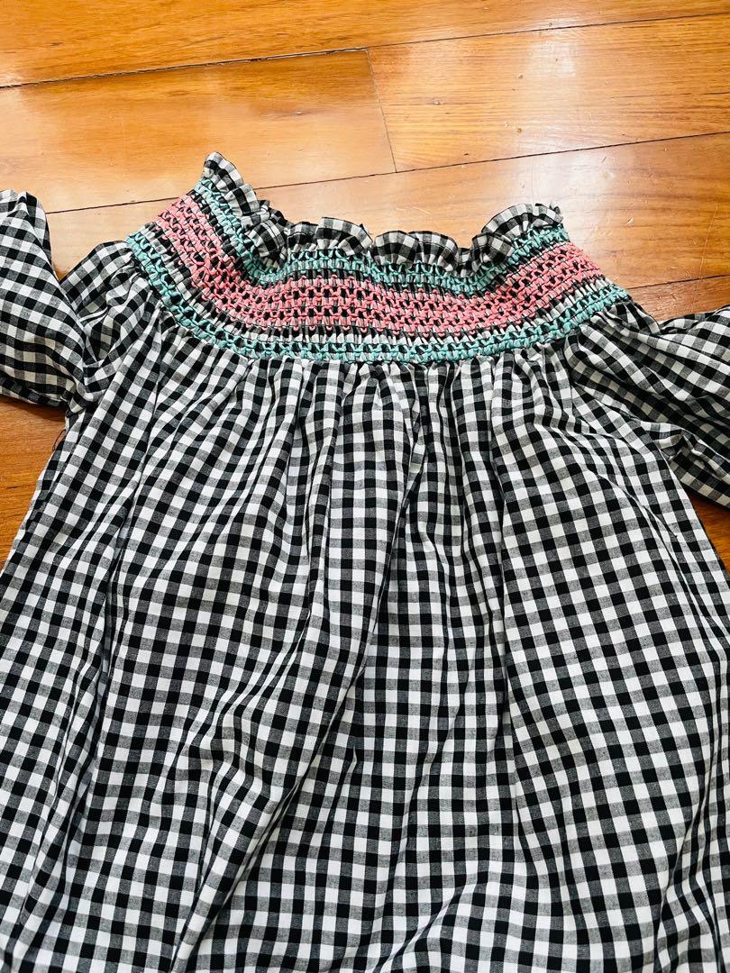 Black and white checkered dress for 7 year old girl Babies Kids