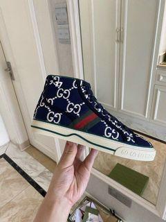 Blue Gucci Tennis 1977 high top sneaker