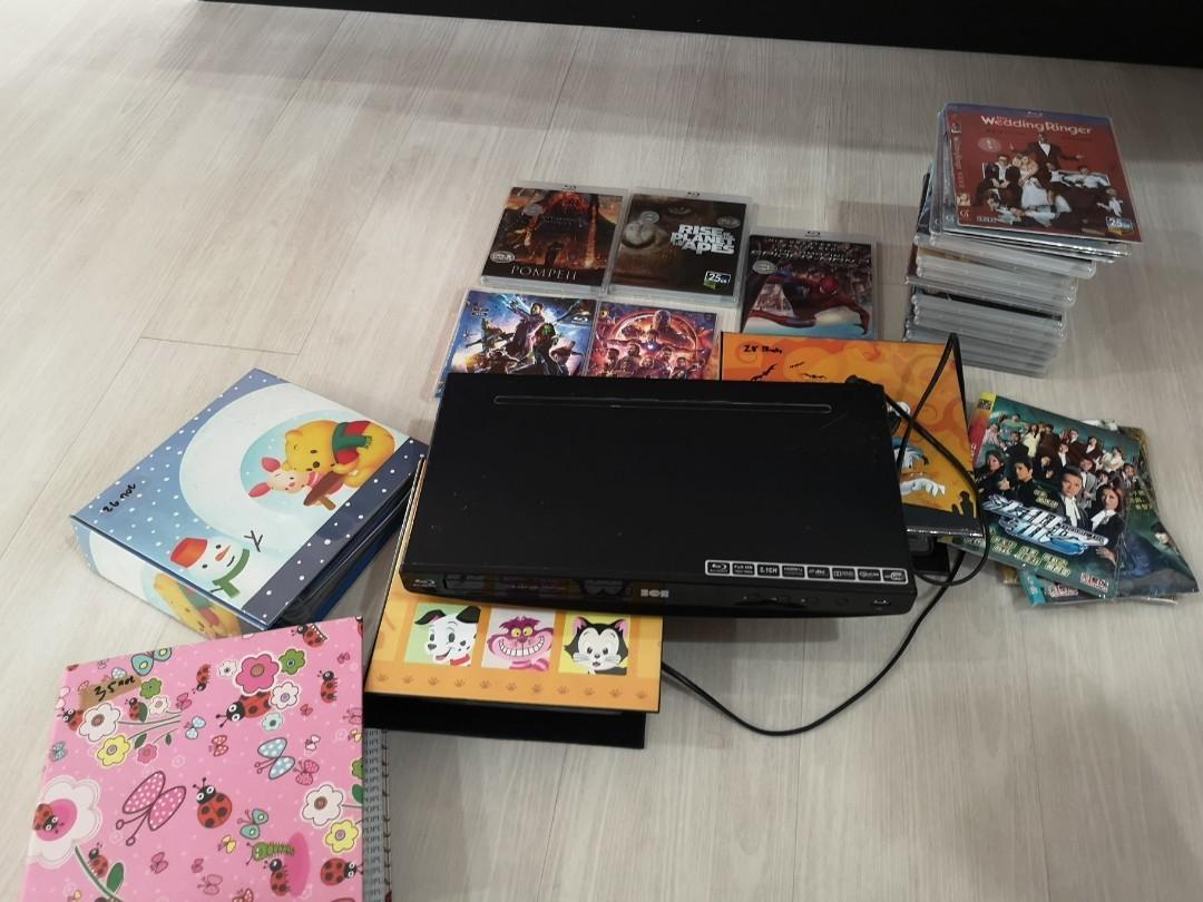 BOE BluRay DVD player with 150++pcs DVD(mixture of BluRay and Non Blu