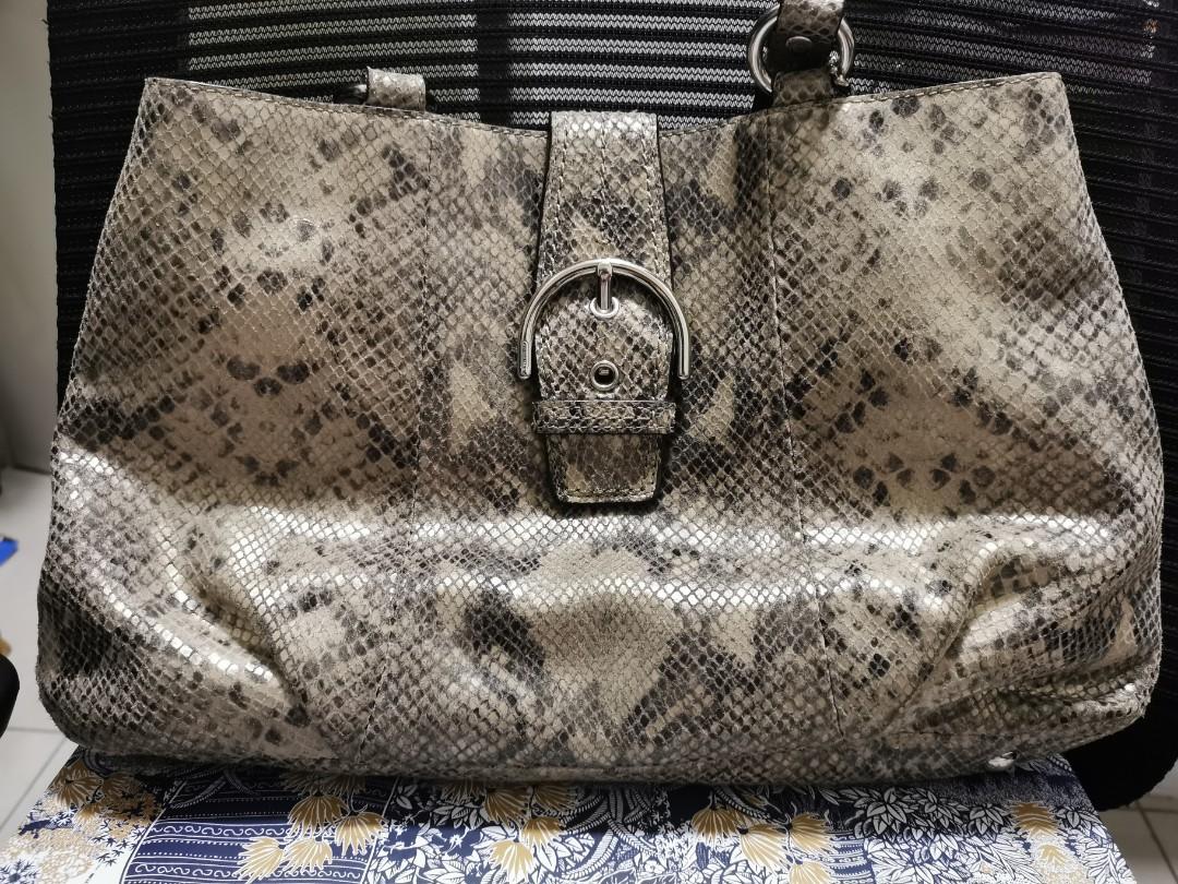 Coach embossed sales leather bag