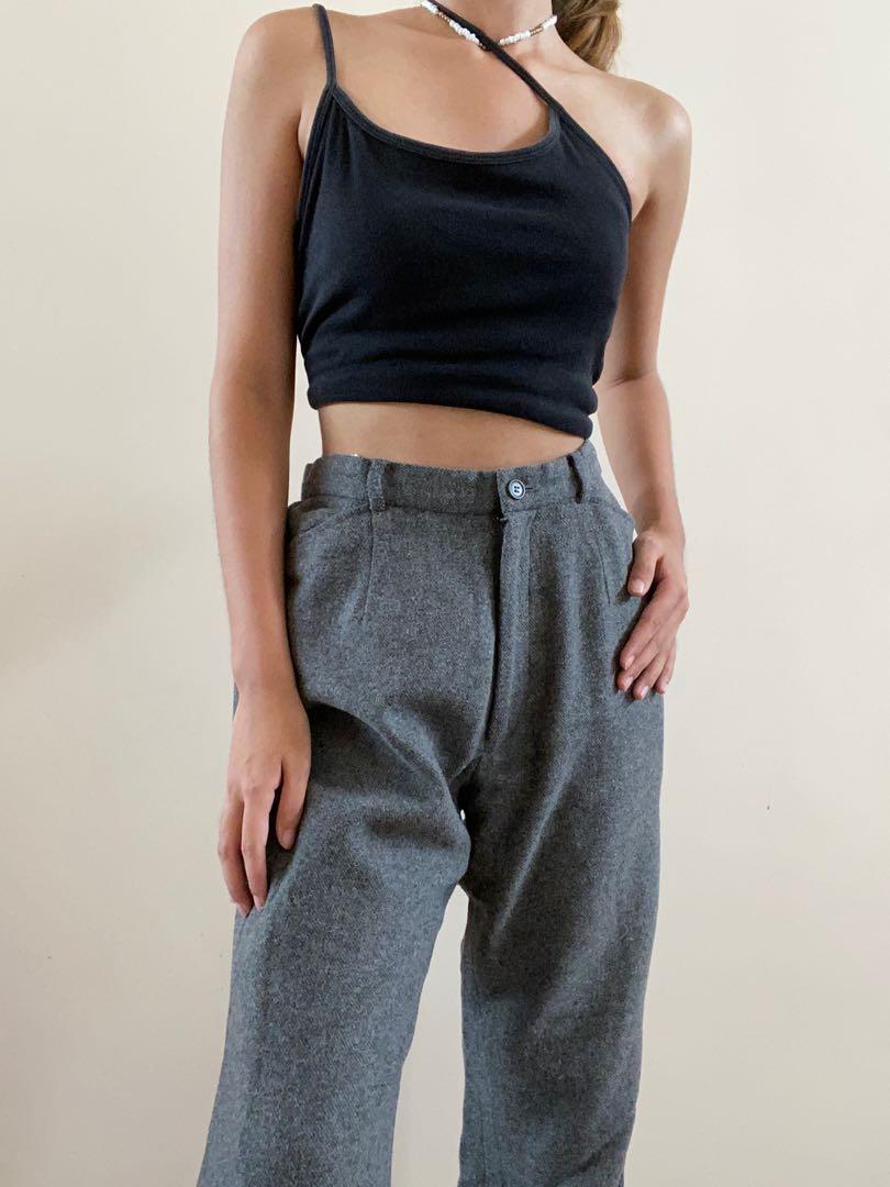 Dark Gray Semi Flare Pants (Category: Other Bottoms) located in Naga. Submitted by sunbeamstudios (Listing ID 1101790414, Image 3). Description: Dimensions Fits 25-26 Length - 37.