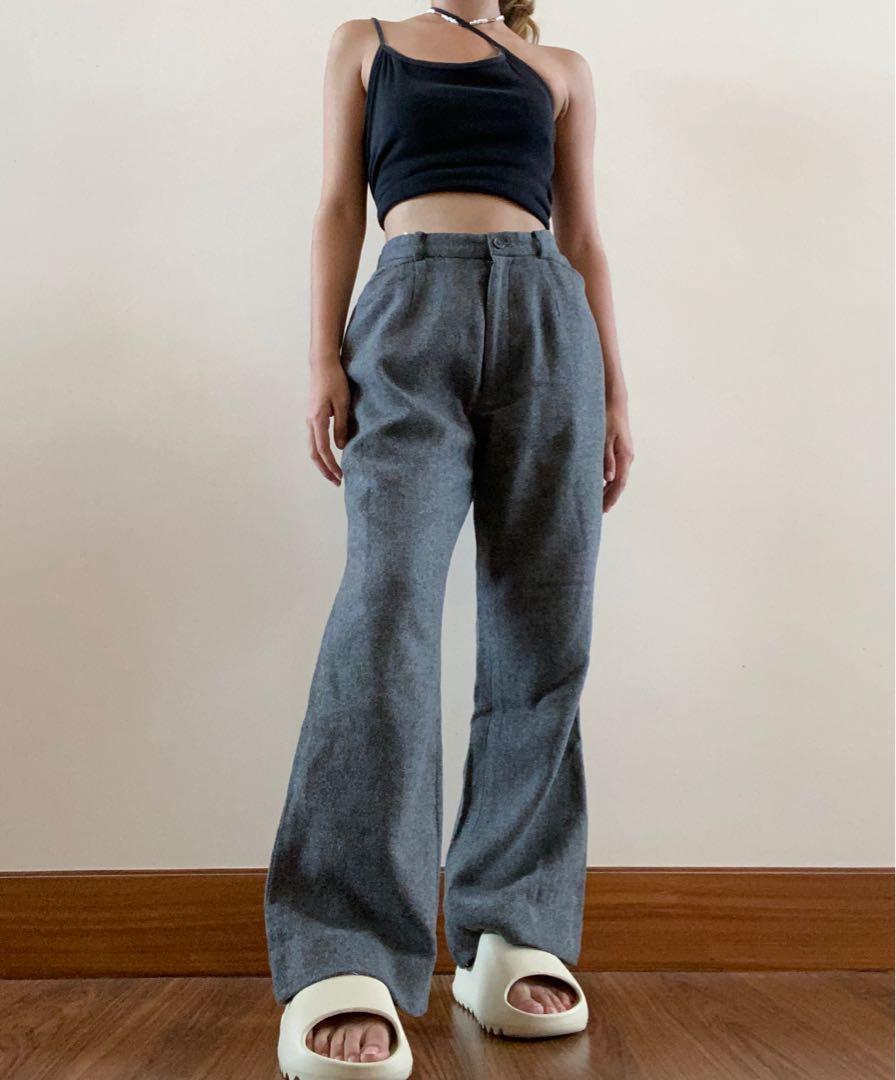 Dark Gray Semi Flare Pants (Category: Other Bottoms) located in Naga. Submitted by sunbeamstudios (Listing ID 1101790414, Image 2). Description: Dimensions Fits 25-26 Length - 37.