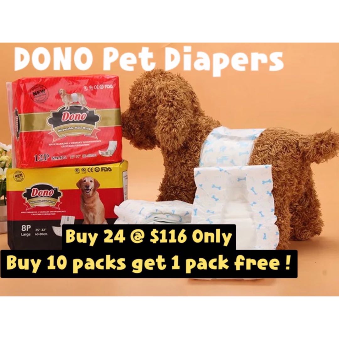Dono Dog Diaper Disposable Diapers Male Female Pet Diapers, Pet
