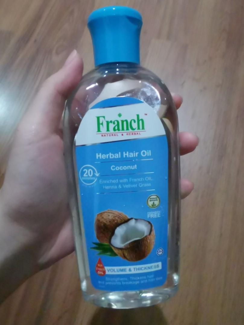 Franch Coconut Herbal Hair Oil Health Beauty Hair Care On Carousell