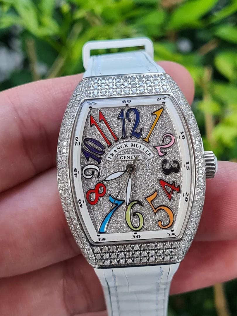 Franck Muller Vanguard Ladies V32 White Color Dreams Diamond 32 x 42mm Automatic