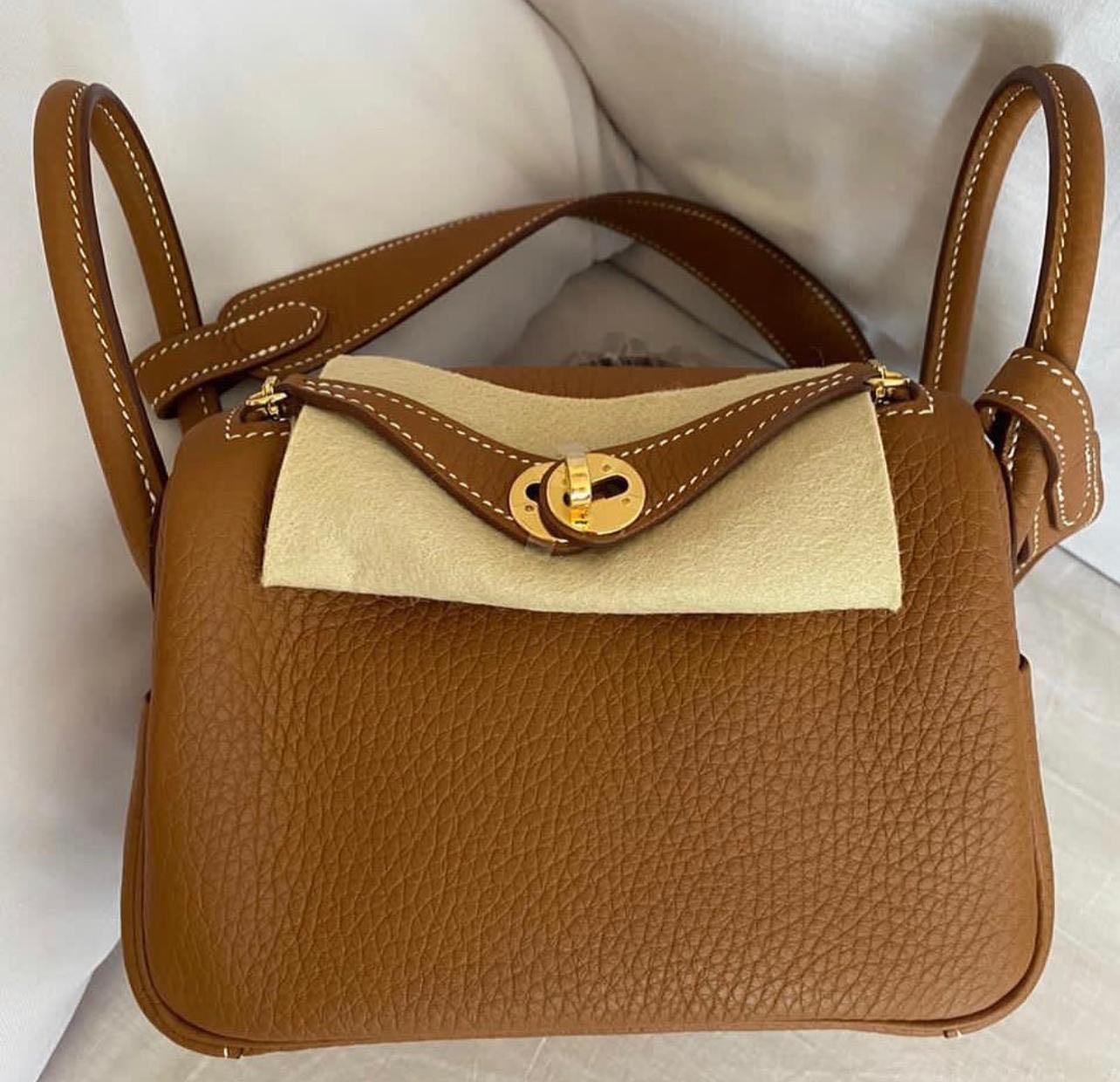 SOLD - Kept Unused - Hermès Mini Lindy Clemence Leather Etain GHW  Y_Hermès_BRANDS_MILAN CLASSIC Luxury Trade Company Since 2007