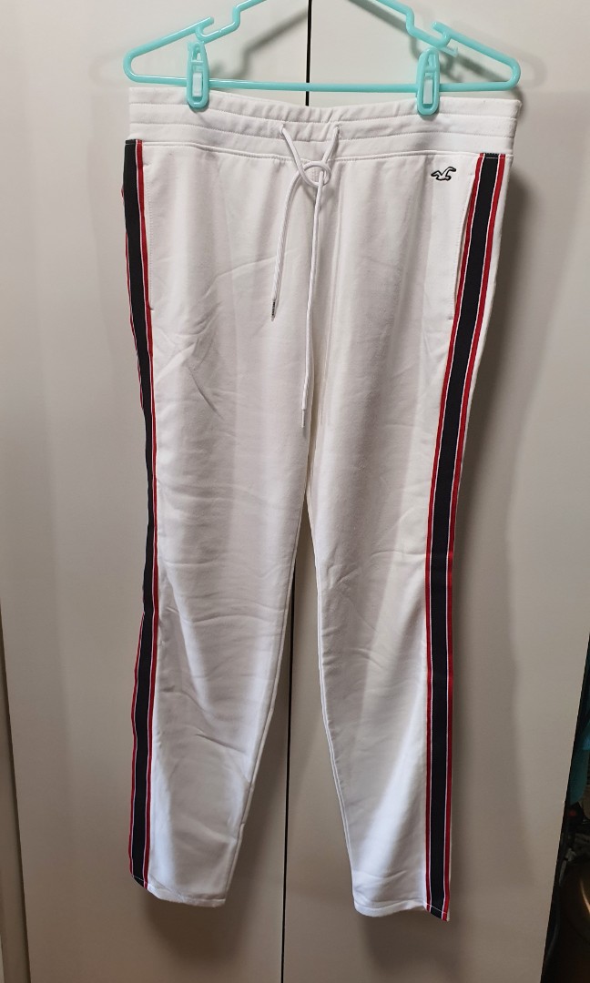 White hollister joggers outlet