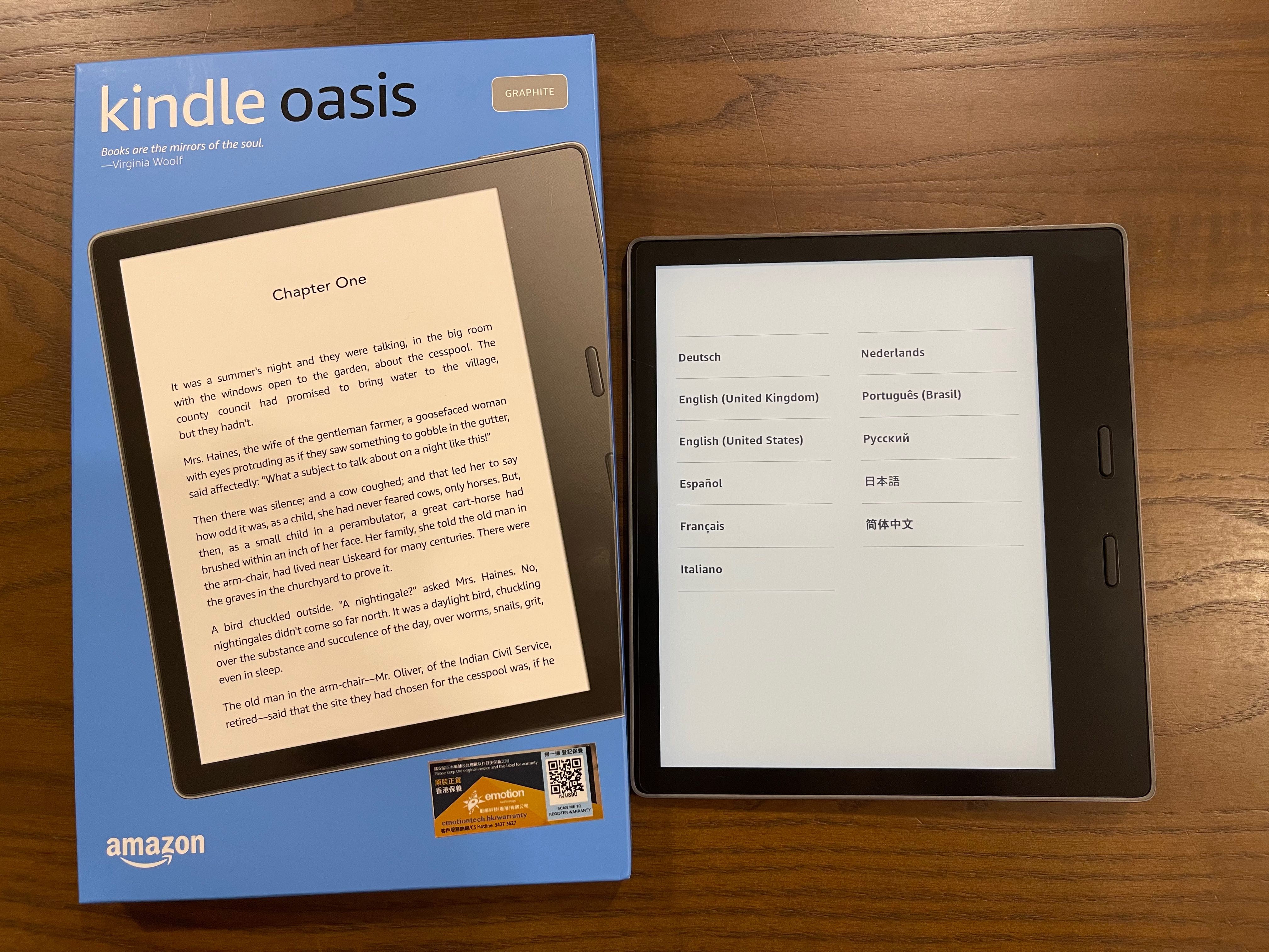 Kindle Oasis 第3代8GB WiFi 灰銀色(香港行貨) (18月保養) (可睇中文書