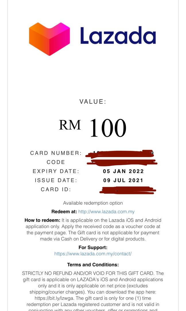 Lazada Voucher 100rm Tickets Vouchers Gift Cards Vouchers On Carousell