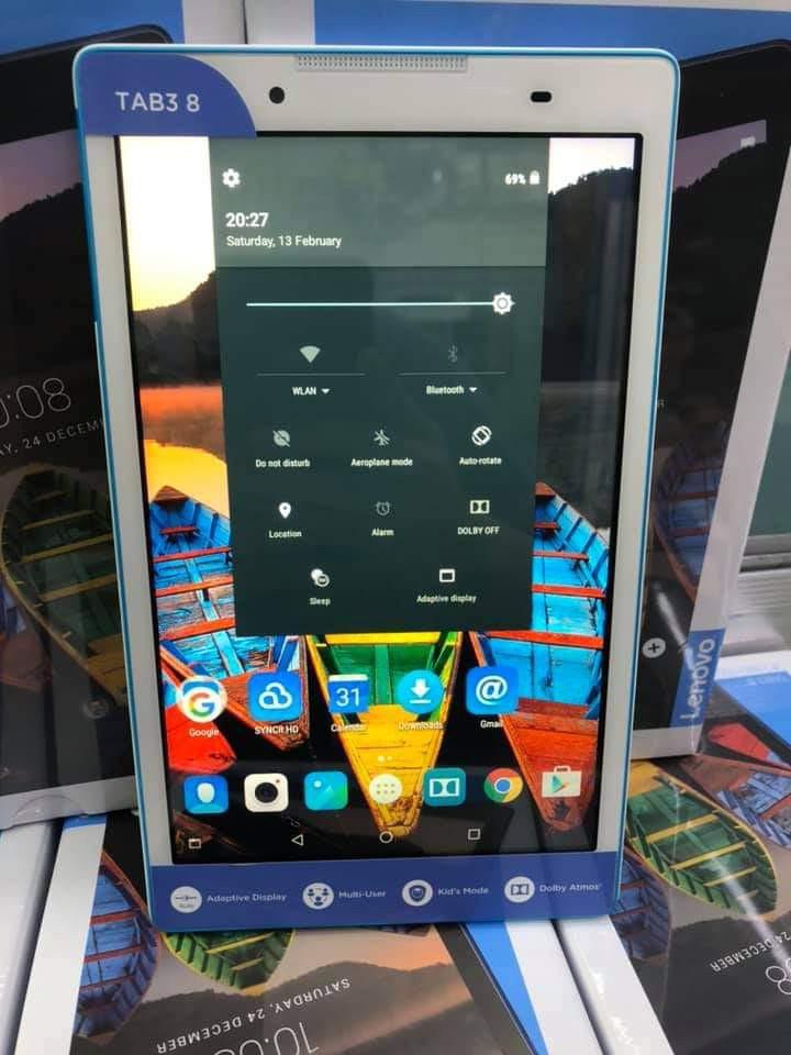 Lenovo tab 3 8 (Category: Android) located in Manila. Submitted by espinosakimrhian (Listing ID 1101682389, Image 2). Description: Lenovo Tab 3 8 Original Brand New color white P 3800 Specs: ▪︎8 inch HD IPS LCD ▪︎16Gb internal storage ▪︎8MP AF Main Camera ▪︎5MP Selfie Camera ▪︎Bluetooth ▪︎2.0Ghz 64 bit Processor Octa core ▪︎Android Marshmallow ▪︎4250 Mah Battery long lasting ▪︎4G LTE ready micro sim ▪︎Qualcomm Snapdragon MSM8953 625 ▪︎Dolby Atmos