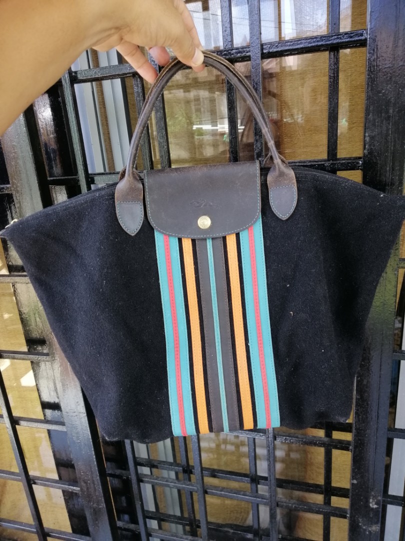 longchamp stripe bag