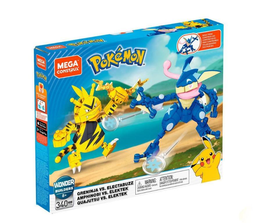 Mega Construx Pokemon Greninja vs. Electabuzz Construction Set- 340 Pieces,  Hobbies & Toys, Toys & Games on Carousell