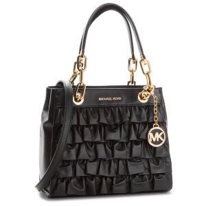 Michael kors cynthia clearance small ruffled leather satchel