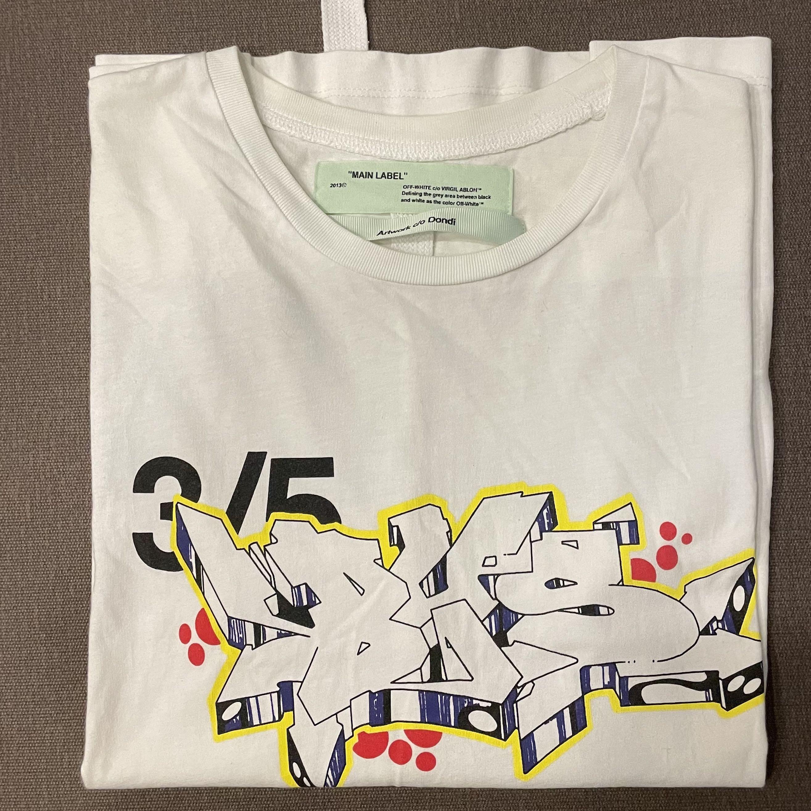 OFF-WHITE Dondi T-shirt 3/5 短袖尺寸S, 名牌精品, 精品服飾在旋轉拍賣