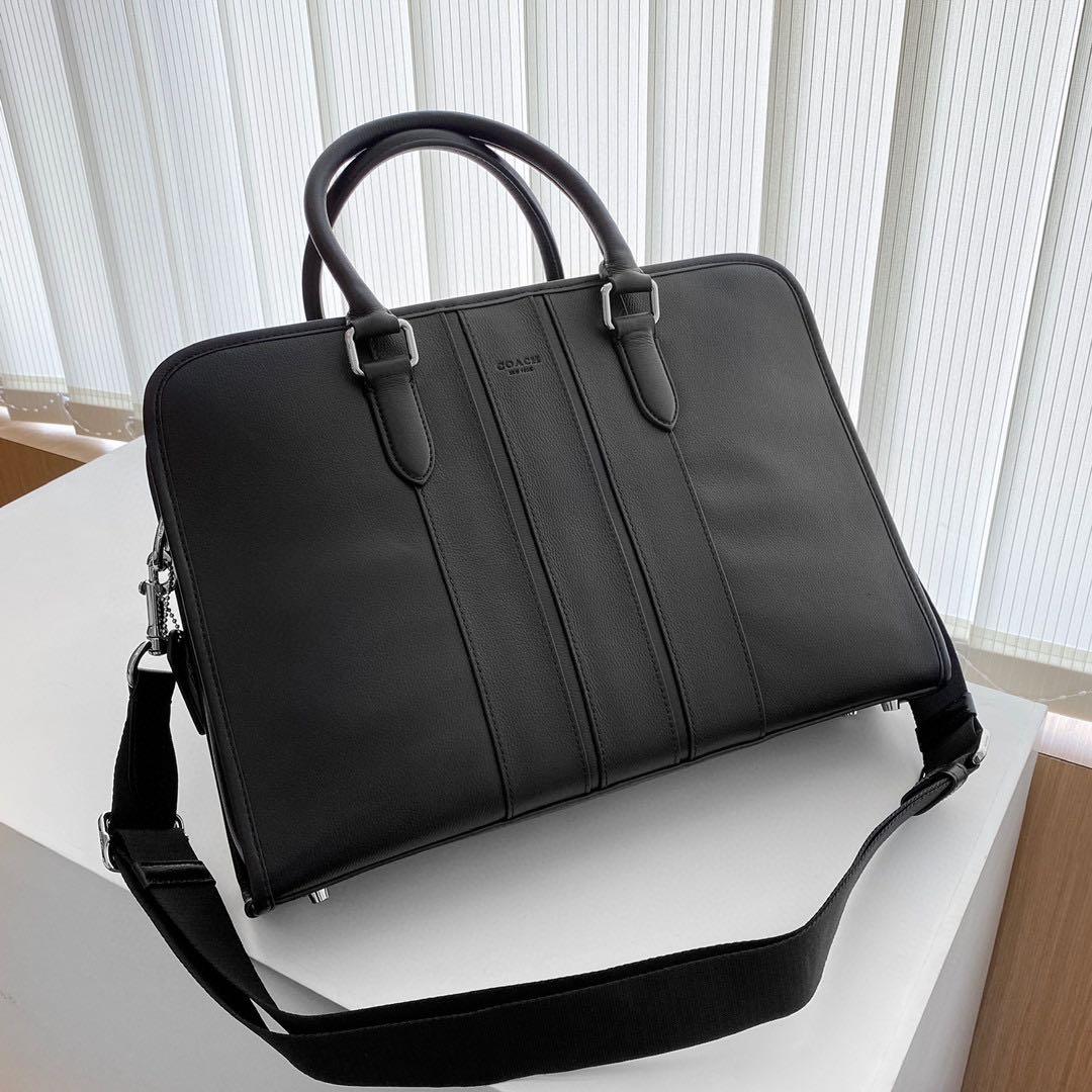 Coach men's sales briefcase leather