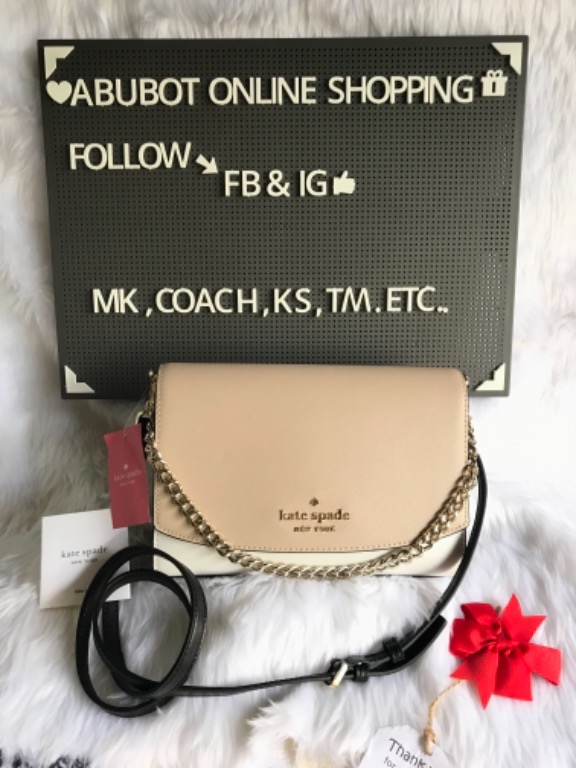 kate spade, Bags, Kate Spade Carson Colorblock Saffiano Convertible  Crossbody Box Bag Beige Nwt