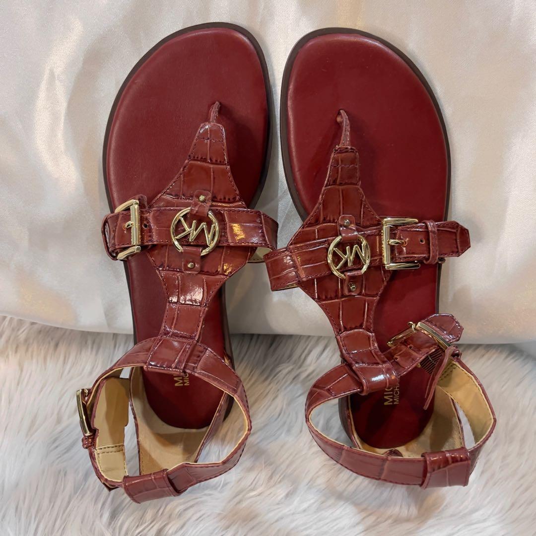 Original Michael Kors Gladiator Sandals Maroon US 6 1 2