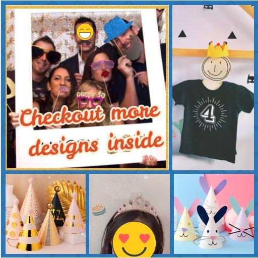 Party decorative props photo booth props party hats children s