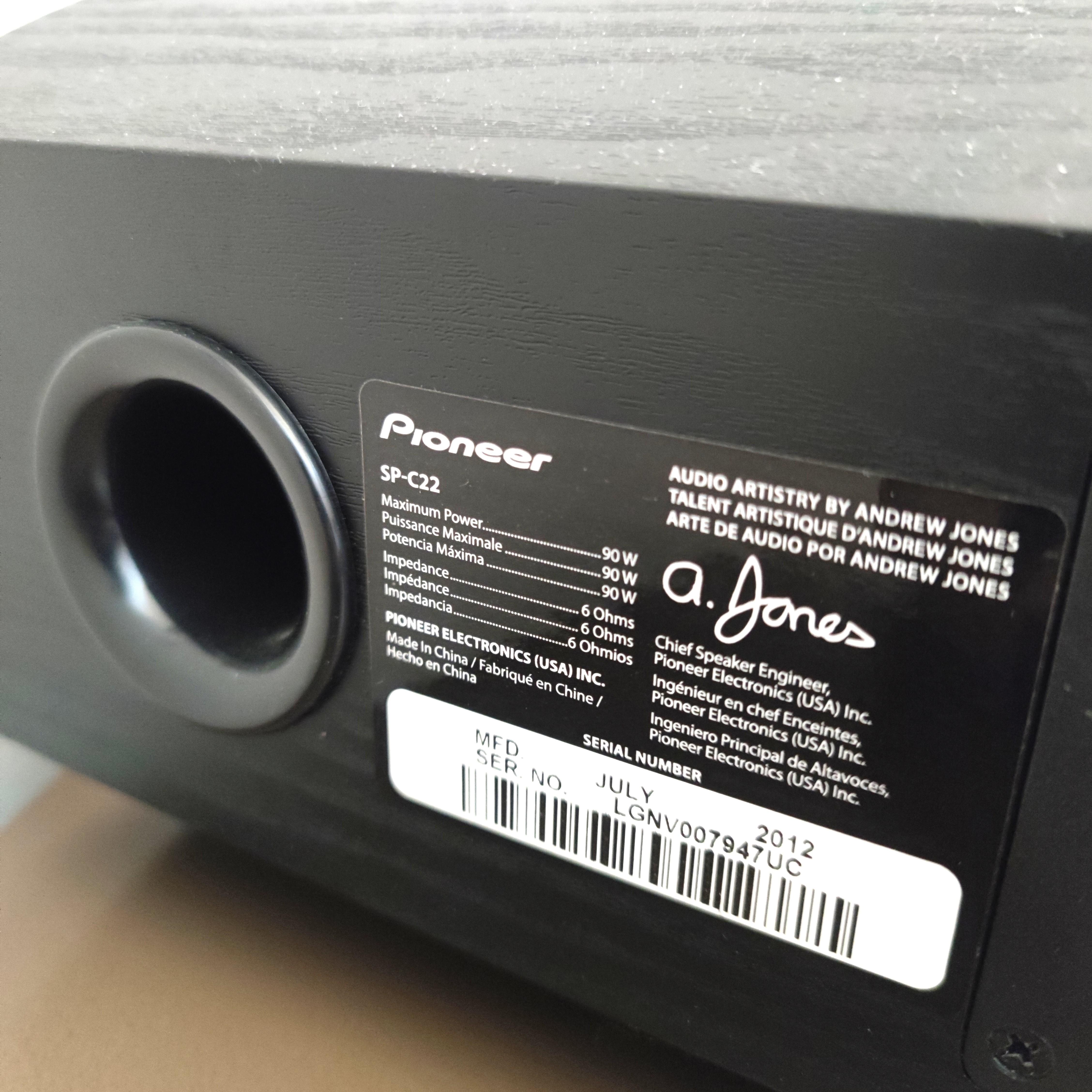 Pioneer Center Speaker SPC22, Audio, Soundbars, Speakers & Amplifiers