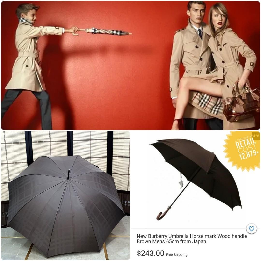 RARE Authentic BURBERRY Trafalgar Umbrella with Curved Handle from JAPAN Hobbies Toys Travel Umbrellas on Carousell