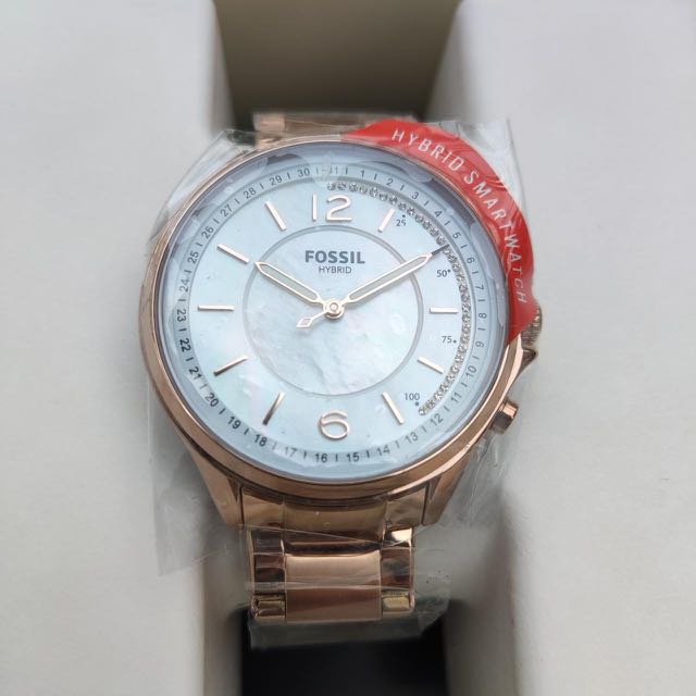Ready Fossil ftw5074 hybrid sadie rose gold Barang Mewah Jam