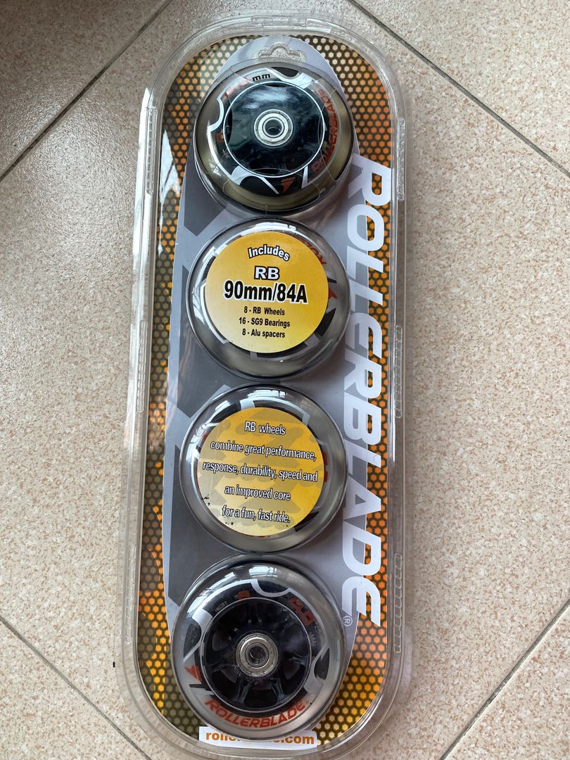 Rollerblade 90mm/84A with SG9 bearing (8pcs), Sports Equipment, Sports