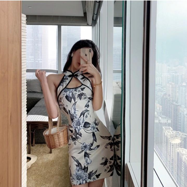 2024 Sexy Women's Nail Bead Bandage Dress Standing Collar Sleeveless Hollow Bodycon Bareback Split Flute Dress Party Vestidos