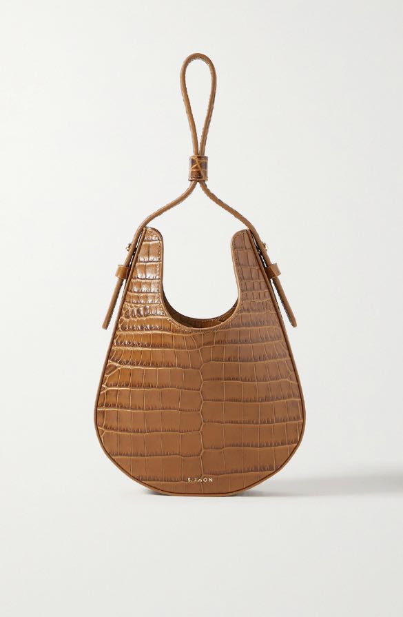 S.Joon Teardrop croc-effect leather tote • Made in Italy 鱷魚紋 ...