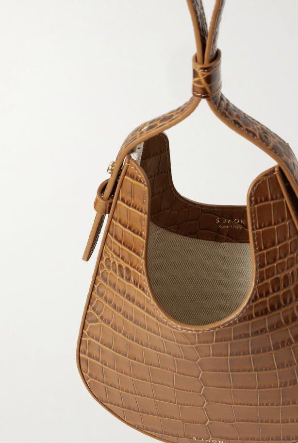S.Joon Teardrop croc-effect leather tote • Made in Italy 鱷魚紋 ...