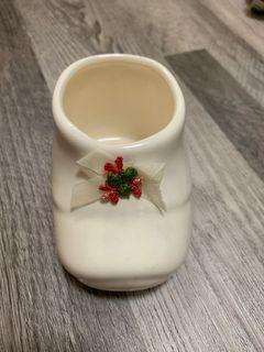 A pair of Vintage Ceramic mini shoe pot