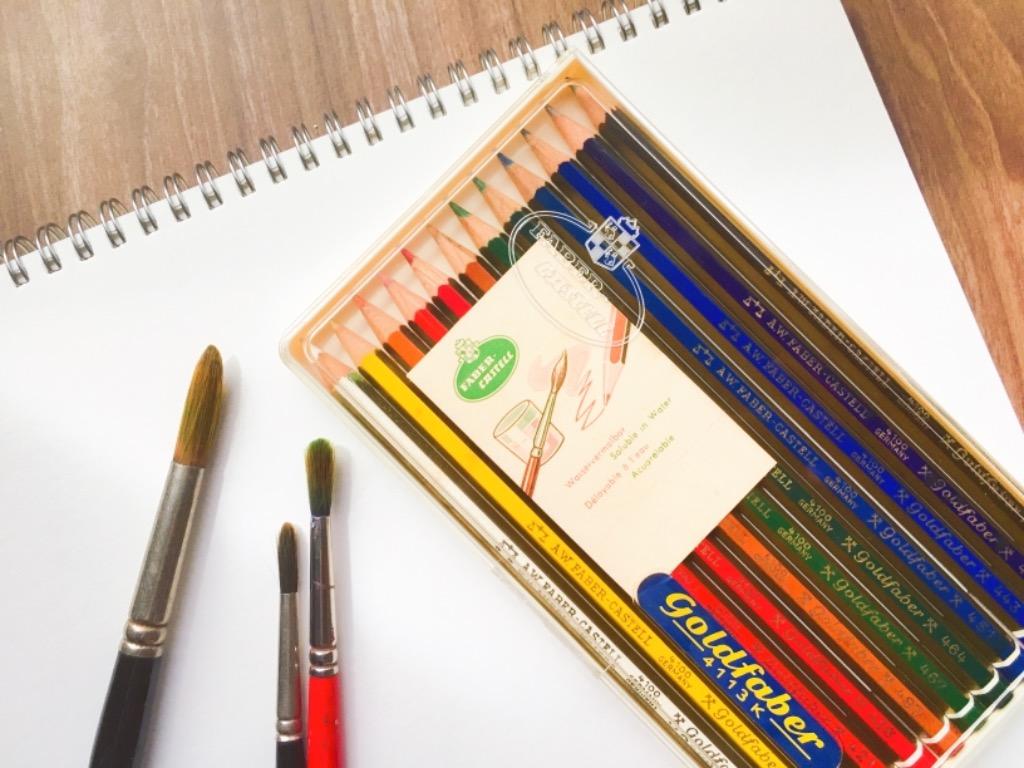 Vintage Colored Pencils A.W.FABERCASTELL GOLDFABER 4100 Made in