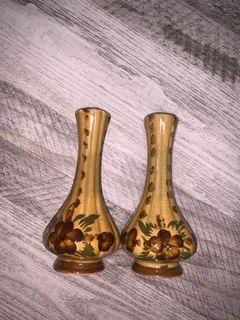 Vintage pair of mini flower vase