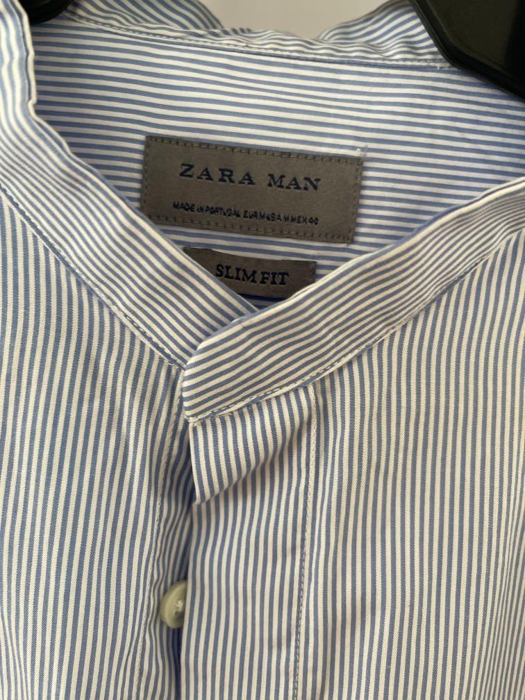 Zara mandarin collar l/s button down (Category: Formal Shirts) located in Quezon City. Submitted by chopblock (Listing ID 1101690374, Image 2). Description: Slim fit .
