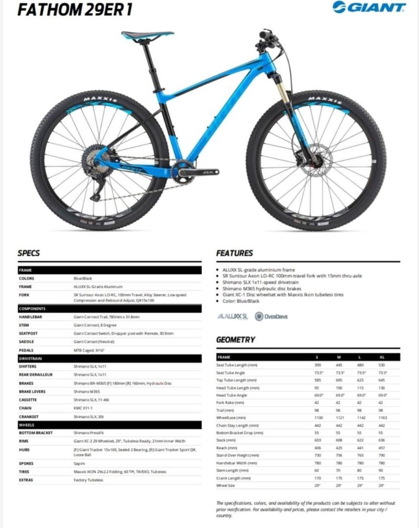 2018 giant fathom 1 2025 29er