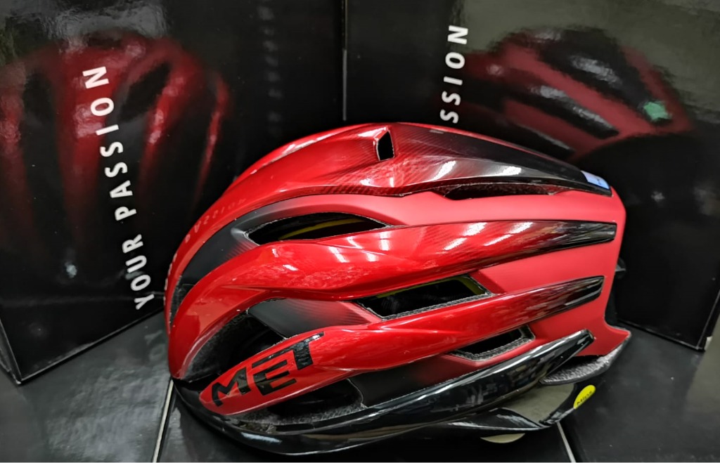 2021 Met Trenta MIPS Road Cycling Helmet Black Red Metallic Size M L Sports Equipment Bicycles Parts Parts Accessories on Carousell