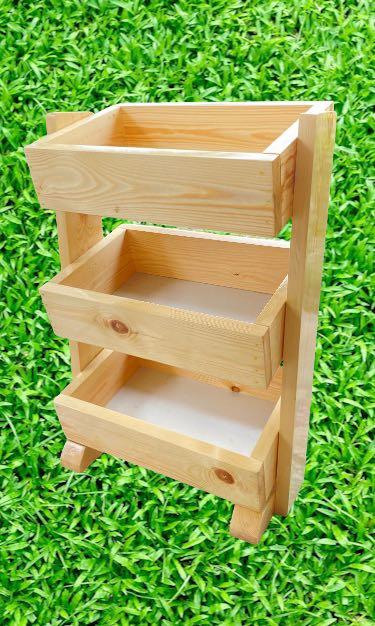 3 tier Kitchen storage rack rak bawang, Furniture & Home ...