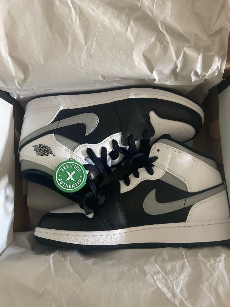 Air Jordan 1 GS Mid White Shadow Grey