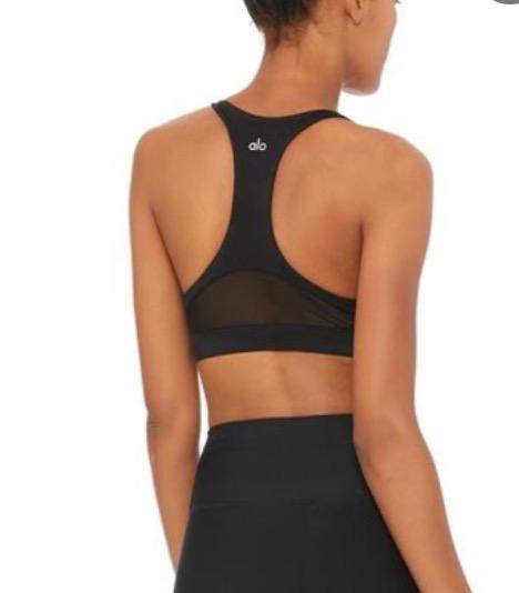 Alo Glance Crop Top Black in Size XS Women s Fashion Activewear on Carousell