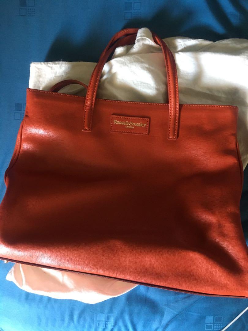 Authentic Russell Bromley Red Leather Tote