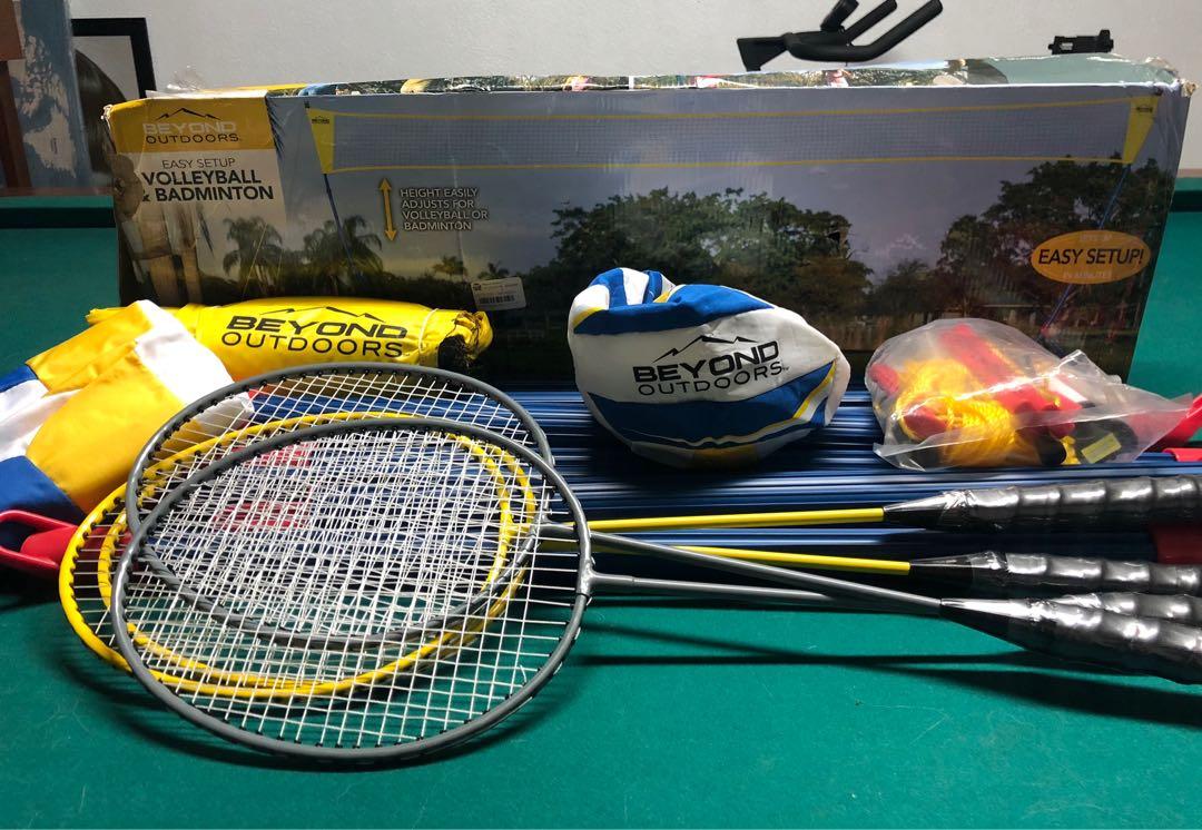Beyond Outdoors Standard Volleyball/Badminton Set
