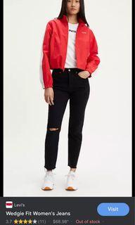 black levi wedgie mom fit jeans