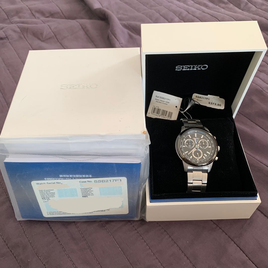 BNIB seiko SSB217P1 watch, Men's Fashion, Watches \u0026 Accessories, Watches on  Carousell