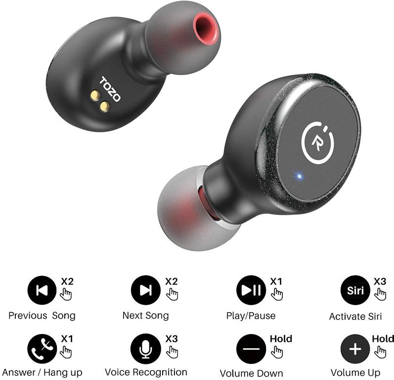 BNIB TOZO T10 Bluetooth 5.0 Earbuds Come with Wireless Charging
