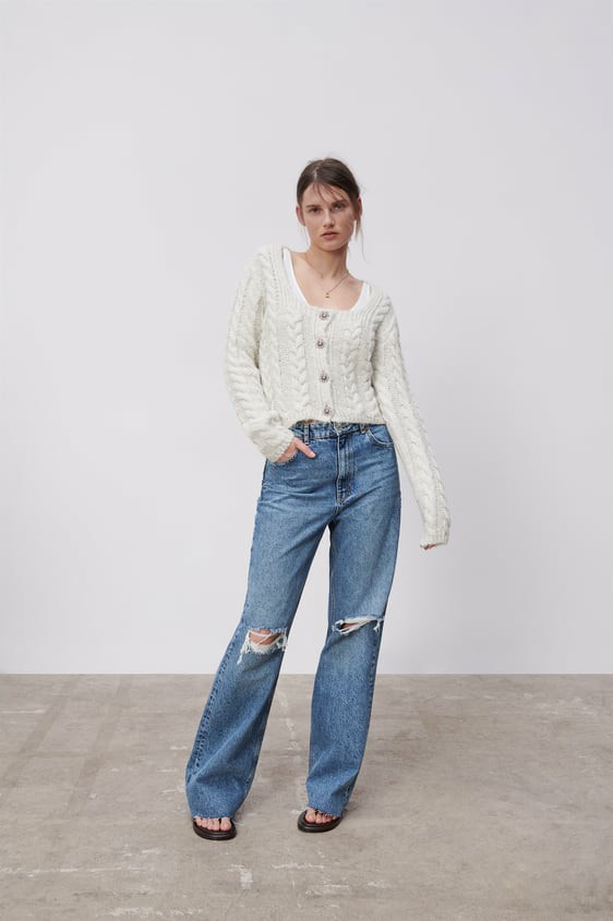 BNWT ZARA GEM BUTTONS CARDIGAN, Women's