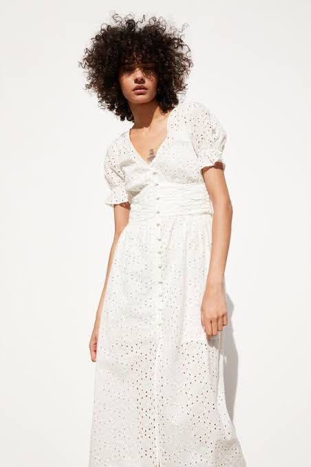 Zara white eyelet dress Clearance