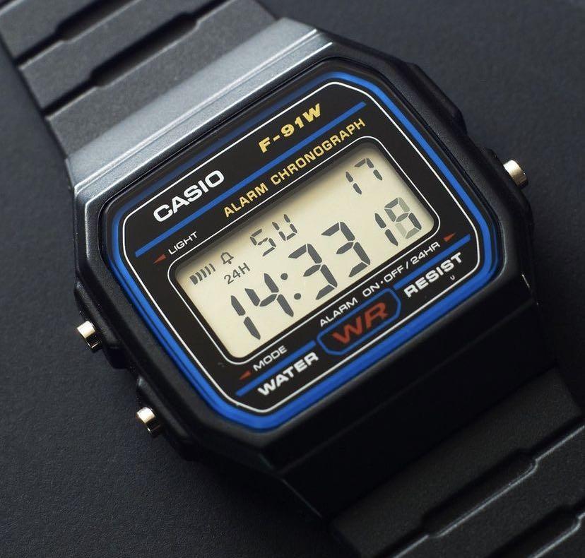 CASIO F91W-1 Black Vintage Digital Watch